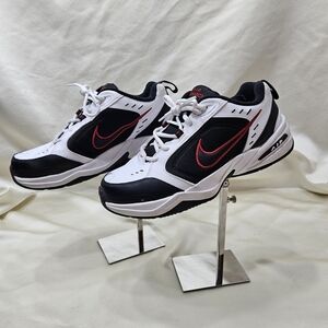 Nike Air Monarch IV Men’s Size 8.5 Sneakers White Black Red Training 416355-101